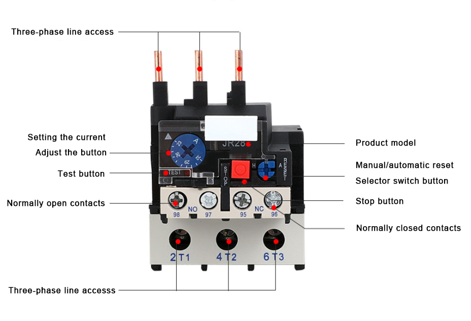 30/40/50/ Amp Thermal Overload Relay Details