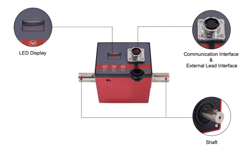 0.1Nm to10000 Nm Digital Rotary Torque Sensor Details