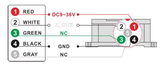 1 axis wiring of high precision inclinometer sensor 4-20ma 10°-90°