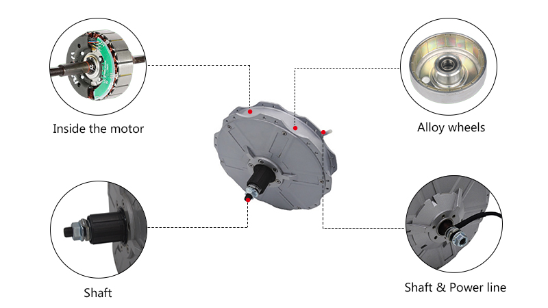 1000W Gearless Hub Motor Details