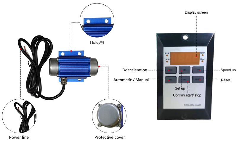 15W DC Brushless Vibration Motor with Variable Speed Display Control Details