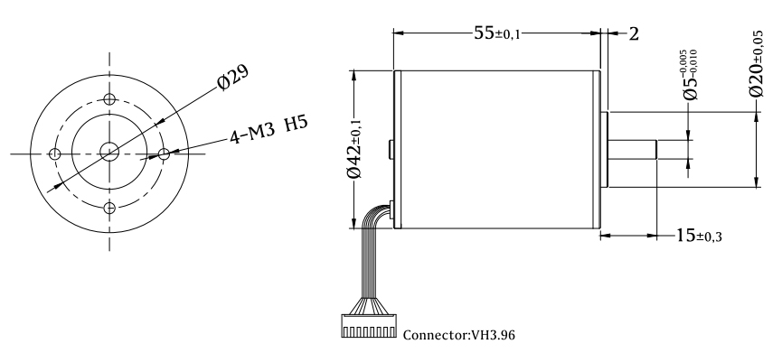 13000 rpm bldc motor dimension