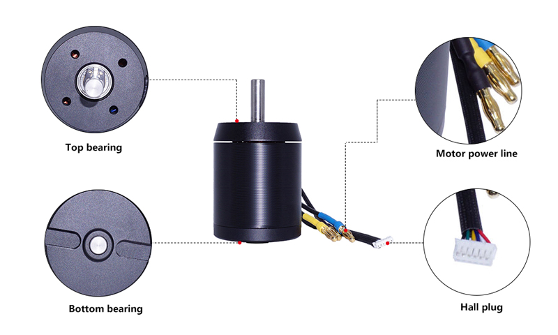 1500W Outrunner Brushless Motor for Skateboard Details