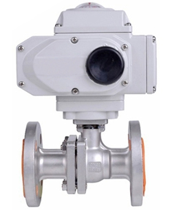 2 way electric flanged ball valve