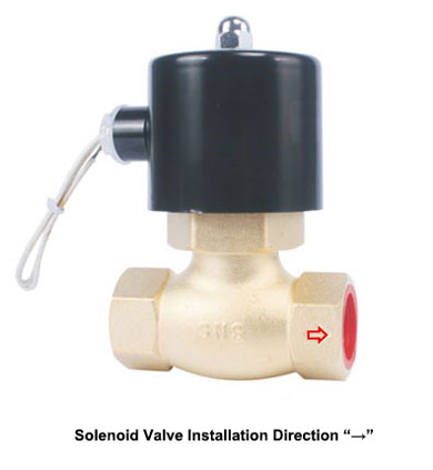 2 way solenoid valve installation direction