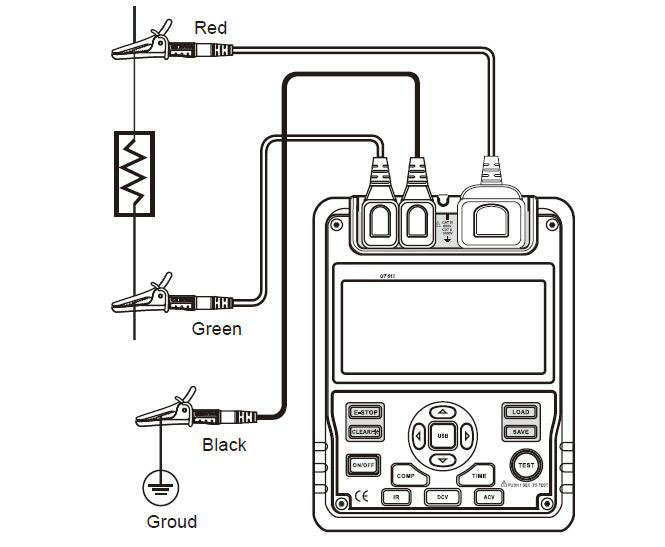 2500V megger insulation resistance test wiring