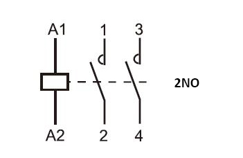 2NO contact type diagram