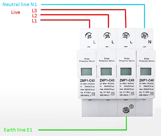 3 phase surge protection device