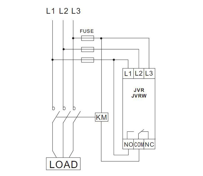3Phase Sequence Protection Relay,300500VAC Voltage Over Under Voltage