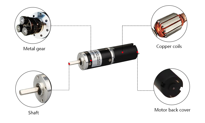 32mm Brushed DC Motor with Gearbox Details
