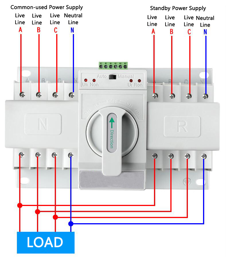 Automatic Transfer Switch 3 4 Pole 6 To 63 Amps Ato Com