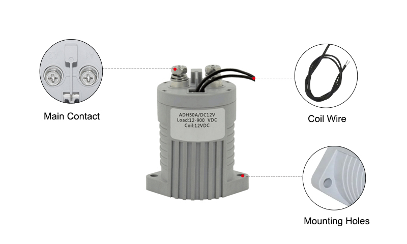 50A High Voltage DC Contactor Details