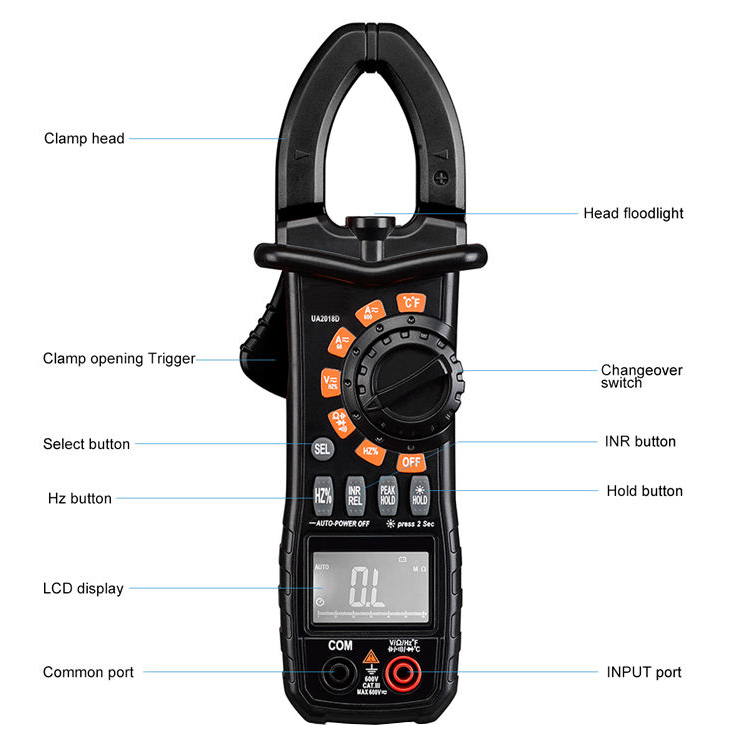 600A AC Current Clamp Meter Details