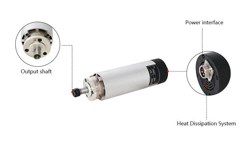 800W Air Cooled CNC Spindle Motor Details