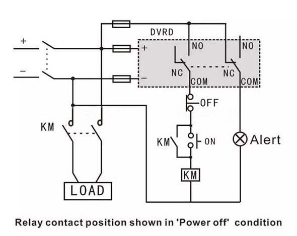 DC Voltage Monitoring Relay, Under/Over Voltage, 12V/24V/48V DC | ATO.com  Voltage Relay Wiring Diagram    ATO.com
