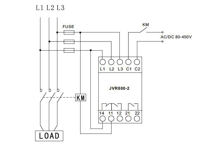 Multifunctional Phase Voltage Monitoring Relay Wiring Diagram