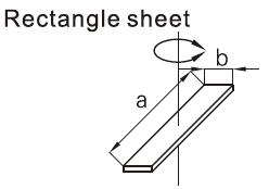 Rectangle sheet of pneumatic rotary actuator 1