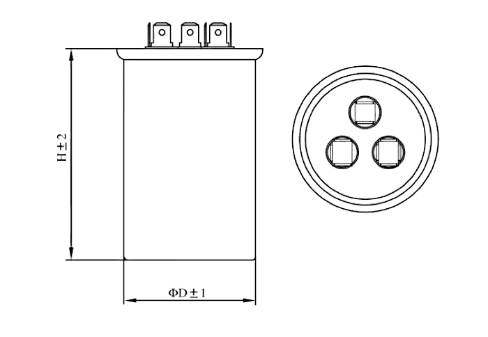 Air conditioner capacitor dimensions