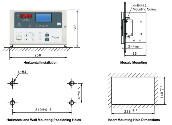 Automatic tension controller dimensions