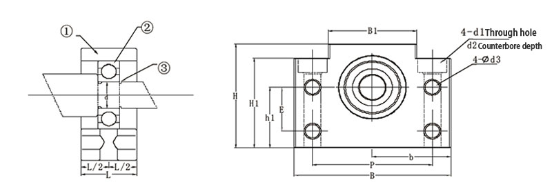 Ball screw support bearing dimension
