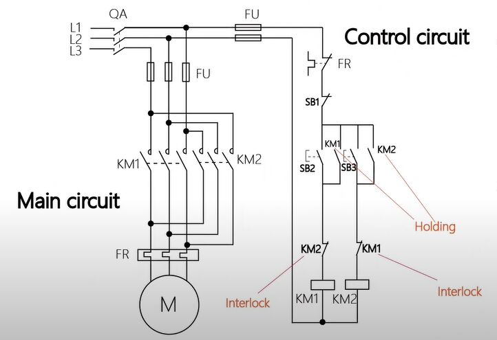 3 phase asynchronous motor circuit