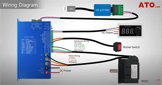 BLDC motor control wiring diagram