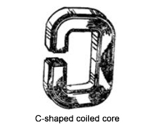 C-shape coiled core