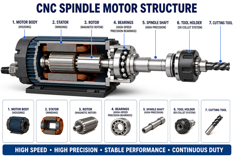 cnc-spindle-motors-structure