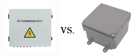 PV combiner box vs. junction box
