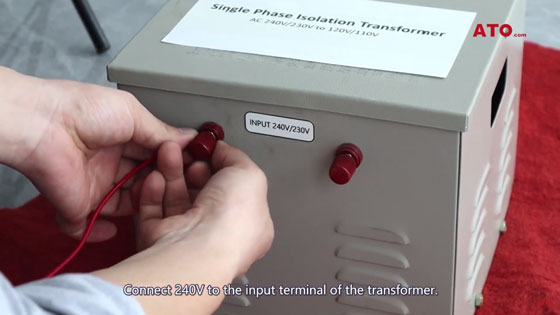 Connect 240V to the transformer