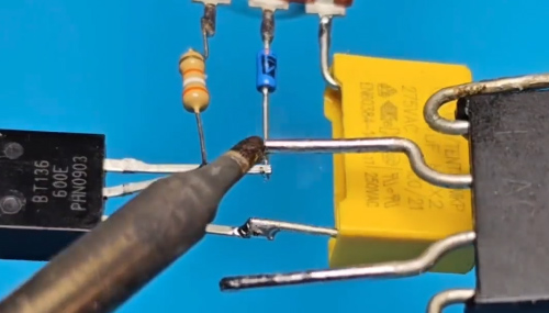 Connect the rectifier bridge AC input