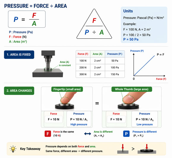 Diagram of the calculation method for pressure