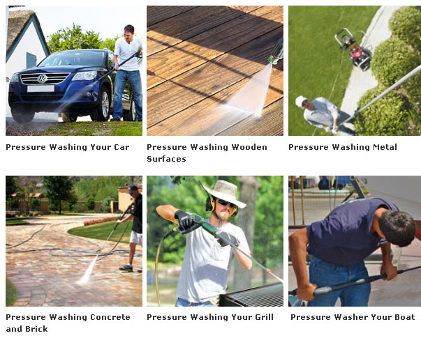Electric pressure washer applications 