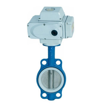 Electric wafer butterfly valve