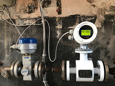 Flow meter for sewage plant