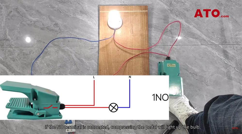 Foot switch operation