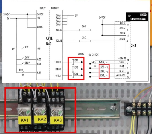 how to add dual emergency stop in plc servo control systems wiring_3