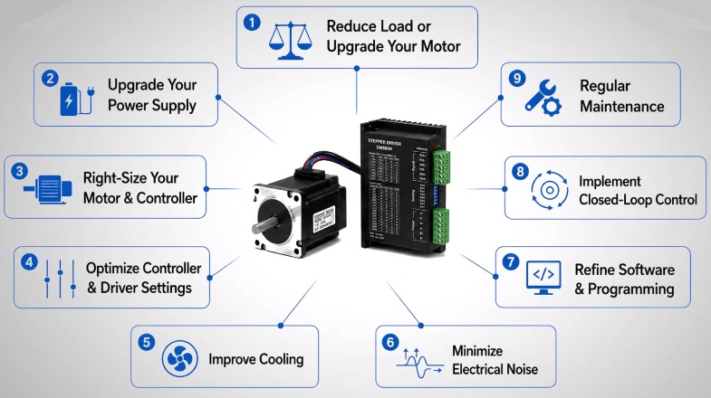 How to fix step loss in a stepper motor how to fix