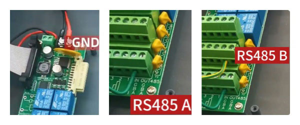 How to wire an gas detector controller RS485