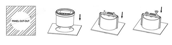 Installation embedded panel mount battery indicator
