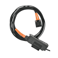 Lase fiber optic sensor with amplifier