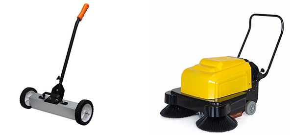 Magnetic sweeper and traditional sweeper