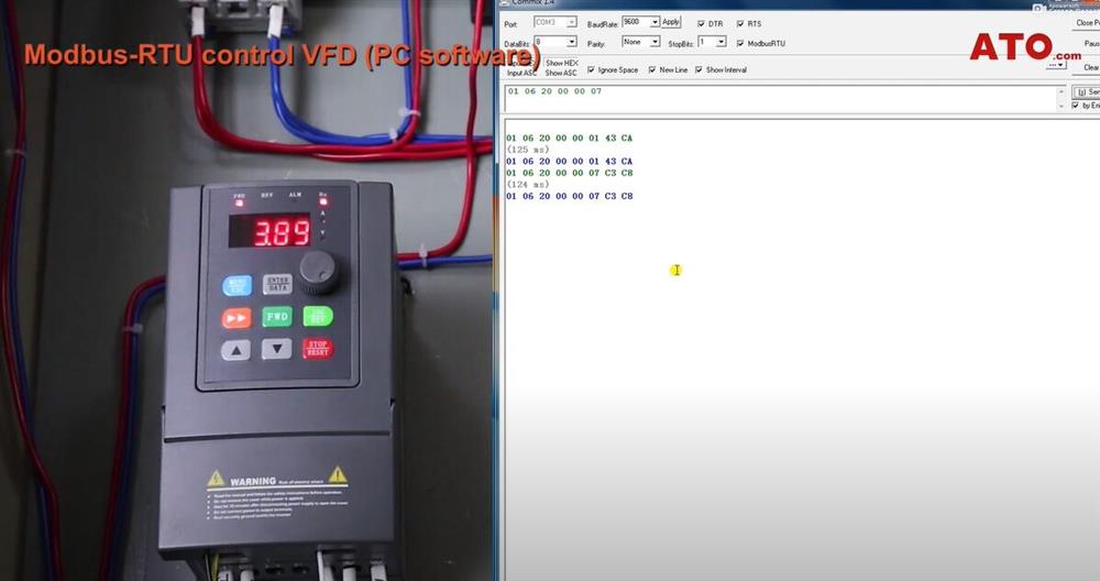 Modbus-RTU control VFD