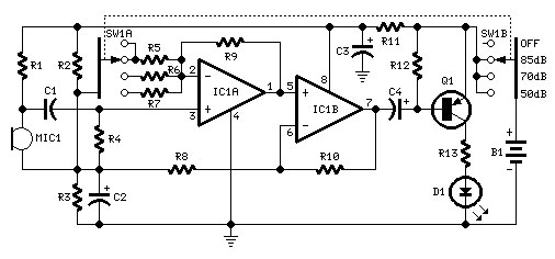 Noise sensor schematic diagram