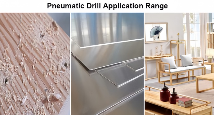 Pneumatic drill application range