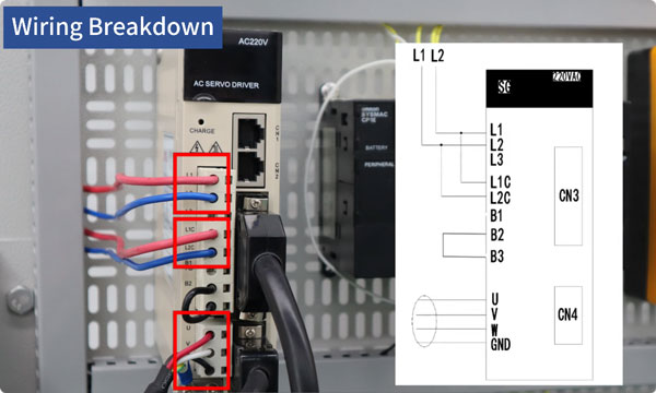 Power and motor wiring