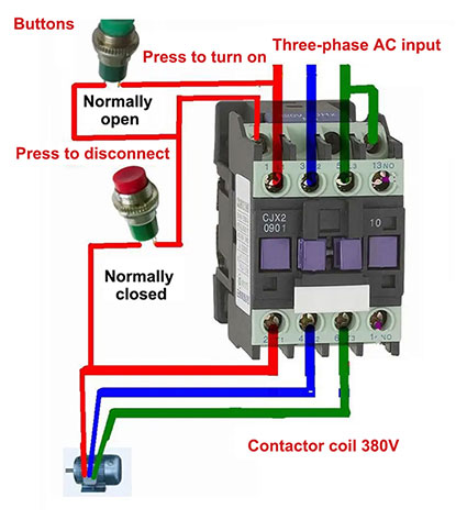 Push buttons wiring diagram