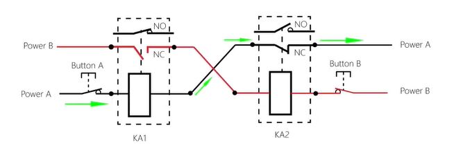 Relay/ Contactor interlock circuit