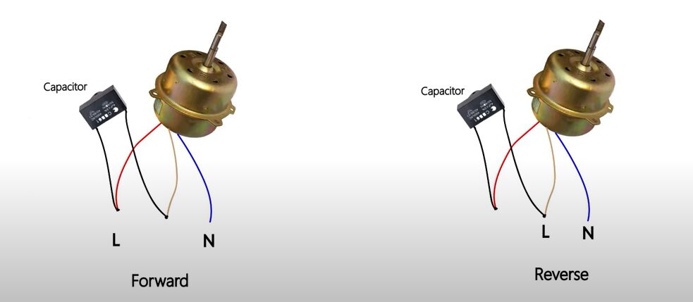 Single phase one capacitor motor wiring