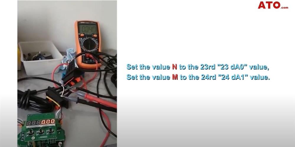 Steps of calibrating the analog output